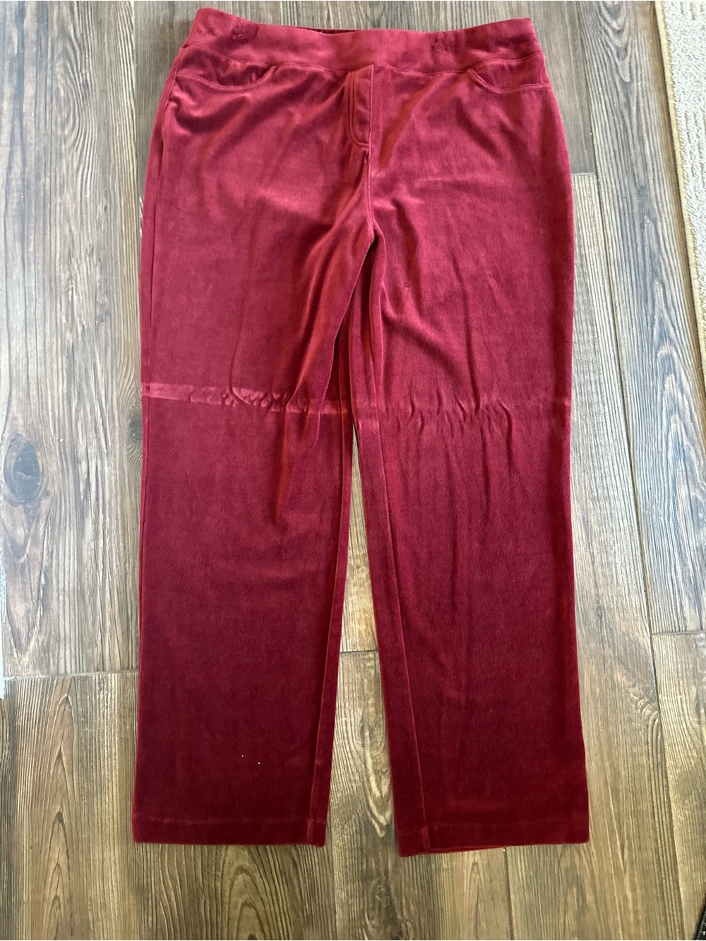 D'lifestyle Velour Zip Hoodie and Pants Set in Deep Wine - Picture 9 of 17